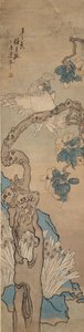 花树上的鹦鹉，1835-1893年 作者 任勋