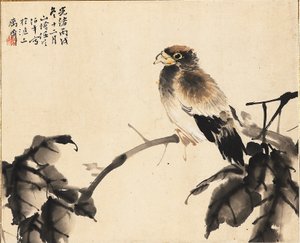 树枝上的鸟，1886年