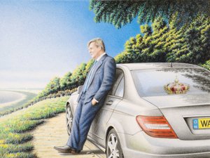 加冕，2013，纸上彩色铅笔画
