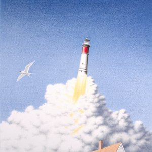推出，2000 年，纸上彩色铅笔画