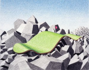 在岩石上