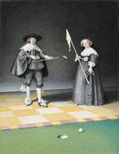 伦勃朗-高尔夫，2016，纸上彩色铅笔画