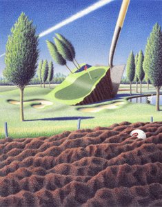 铲子》，2005 年，纸上彩色铅笔画
