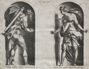 1538-1540年在两个壁Ni中的Cephalus和Procris。 作者 雷内·博伊文（Rene Boyvin）
