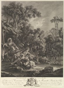 Les Villagois à la Pêche 村庄捕鱼》，18世纪。