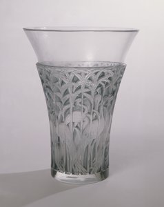 宜必思花瓶，1934年（磨砂和蓝色玻璃）