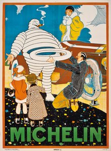 米其林广告海报c。 1925年