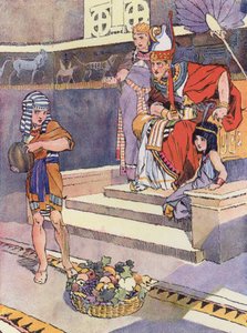 拉美西斯二世下的埃及小女人（彩色石版画）
