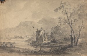 河流景观与城堡 作者 威廉·吉尔平牧师