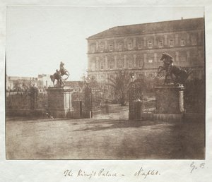 那不勒斯的国王宫，1852年之前。 作者 乔治·威尔逊·布里奇斯牧师