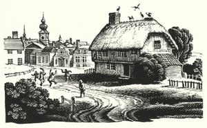 Hans Christian Andersen: The Storks (litho)