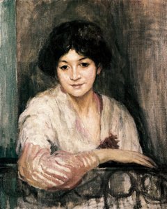 Figure. Painting by Ricard Canals i Llambi (1876-1931), oil on canvas, impressionism