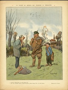 里卡多-弗洛雷斯（Ricardo Flores，1878-1918）在Le Lire的插图，04/01/13 - 饮酒者的理由总是最好的 - 运动，童年，狩猎的猎人，大教堂教堂，酒精酒精中毒 作者 里卡多·弗洛雷斯（Ricardo Flores）