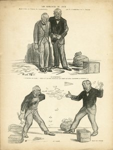Illustration of Ricardo Flores (1878-1918) in Le Rire, 28/12/12 - Romance of the Day - Case of Panama, Case of Records, Repression - Million of the Chartreux - Combes Emile (1835-1921), Clemenceau George 作者 里卡多·弗洛雷斯（Ricardo Flores）