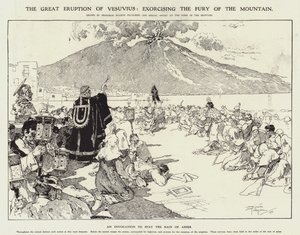 维苏威火山大爆发：驱除大山之怒（版画） 作者 里卡多·佩莱格里尼（Riccardo Pellegrini）