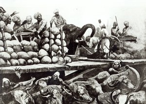 普拉西战役，1757年6月23日（石印）。