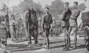 克朗杰指挥官向罗伯茨勋爵投降（石版画） 作者 理查德·卡顿二世（之后）伍德维尔
