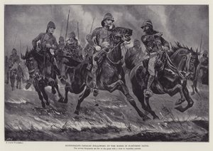 Dundonald 的骑兵在北纳塔尔（石版画）跟随布尔人 作者 理查德·卡顿二世（之后）伍德维尔