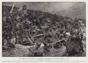 兰开斯特家族的厄运：汤顿之战，1461年3月29日（平版）。 作者 理查德·卡顿二世（之后）伍德维尔