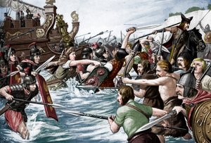 朱利叶斯·凯撒（Julius Caesar）登陆英国，约前550年，约1920年代