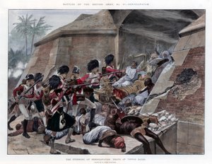 Seringapatam的暴风雨导致Tippu Sultan逝世，1894年。