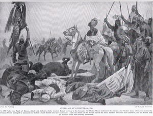 1780年在Conjeveram的Hyder Ali，来自Hutchinsons国家历史的插图