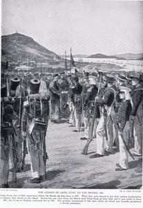 1841年香港对英国的割让，来自“哈钦森的英国民族故事”，c.1923 作者 理查德·卡顿·伍德维尔