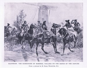 布伦海姆，1704年8月13日：多瑙河畔的马歇尔塔拉德投降，英国陆地和海上战役的插图，1915年