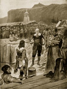 英国在魁北克的第一个立足点，来自“哈钦森的英国国家的故事”，c.1923 作者 理查德·卡顿·伍德维尔初级