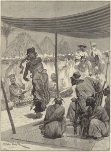 在西非的沙发之王之前跳舞 作者 Richard Caton Woodville junior
