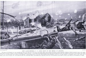 1914年8月，Lance Corporal CA Jarvis如何在Mons附近的Jemappes炸毁一座桥并赢得VC
