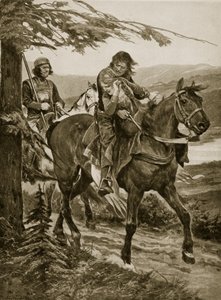 德莫特国王携带Devorgil，插图来自&39;哈钦森的英国民族故事&39;，c.1920 作者 理查德·卡顿·伍德维尔初级