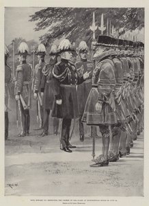 爱德华七世国王于六月二十五日在马尔堡大厦视察卫兵的女士 作者 Richard Caton Woodville junior