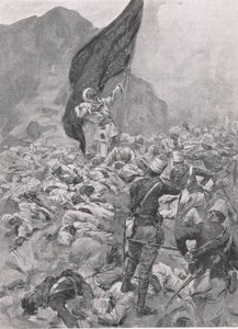 Omdurman：黑旗的最后一位持有者，1898年9月2日，英国陆地和海上战役的插图，1915年 作者 理查德·卡顿·伍德维尔初级