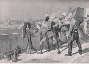 在尼罗河的路上：在Dervishes的射击，1915年英国陆地和海上战役的插图 作者 理查德·卡顿·伍德维尔初级