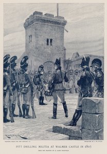 1803年在沃尔默城堡的皮特钻井民兵