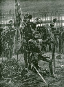 1485年8月22日斯坦利勋爵在博斯沃思战场上对亨利七世的非正式加冕仪式 作者 理查德·卡顿·伍德维尔初级