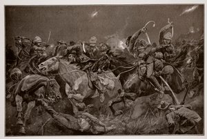 1900年11月7日在Lydenberg附近的19 Hu骑兵的夜间指控 作者 理查德·卡顿·伍德维尔初级
