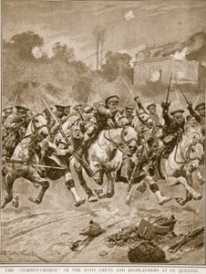 1914-19年圣昆廷苏格兰人和高地人的&39;马镫充电&39;