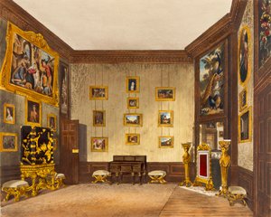 汉斯法院的国王写作壁橱，来自“皇家住所的历史”，由Richard Reeve（1780年）雕刻，作者William Henry Pyne（1769-1843），1819年 作者 理查德·卡特莫尔