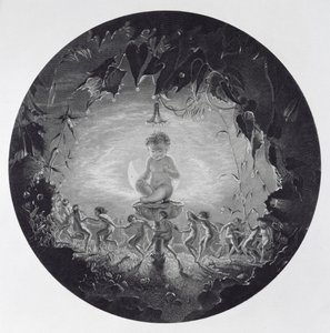 Puck and the Fairies，由William Home Lizars雕刻（1788-1859） 作者 理查德·达德