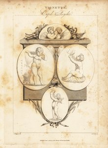 描绘丘比特和普赛克的宝石，1812 年（雕刻）