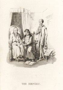 死神的骷髅和江湖医生。1827年（雕刻）