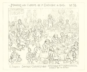 1849年，一场宴会上展示了农民朋友对农业利益印象深刻的事情 作者 理查德·道尔