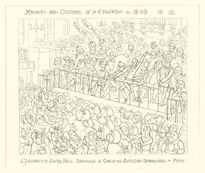 1849年，埃克塞特大厅展示一位谴责教皇的基督徒绅士 作者 理查德·道尔