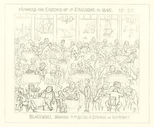1849年，Blackwall在银鱼上展示公共用餐 作者 理查德·道尔
