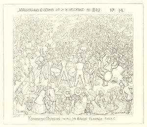 1849年，肯辛顿花园与乐队一起演奏 作者 理查德·道尔