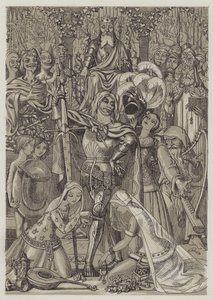吊袜带的第一骑士（aquatint） 作者 理查德·道尔