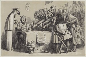 签署Magna Charta（aquatint） 作者 理查德·道尔
