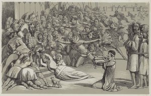 投降加莱（aquatint） 作者 理查德·道尔